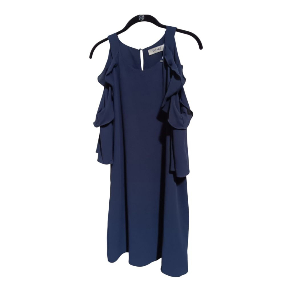 Do + Be Flutter Cold Shoulder Dress in Navy